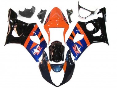 2003-2004 Suzuki GSXR 1000 Motorcycle Fairings - Orange Blue Glossy Black Canada for Sale