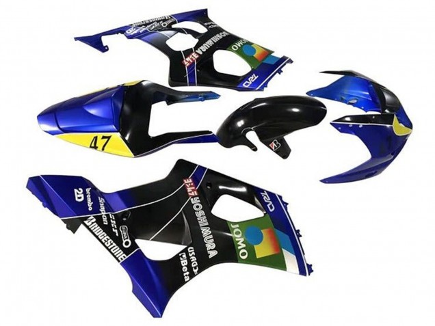 2003-2004 Suzuki GSXR 1000 Motorcycle Fairings - Blue Yellow Black JOMO Canada for Sale