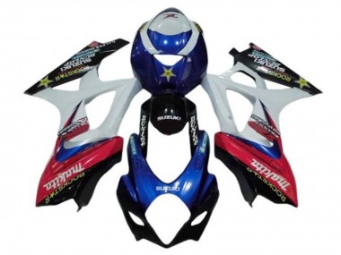 2005-2006 Suzuki GSXR 1000 Motorcycle Fairings - White Red Blue Makita Canada for Sale