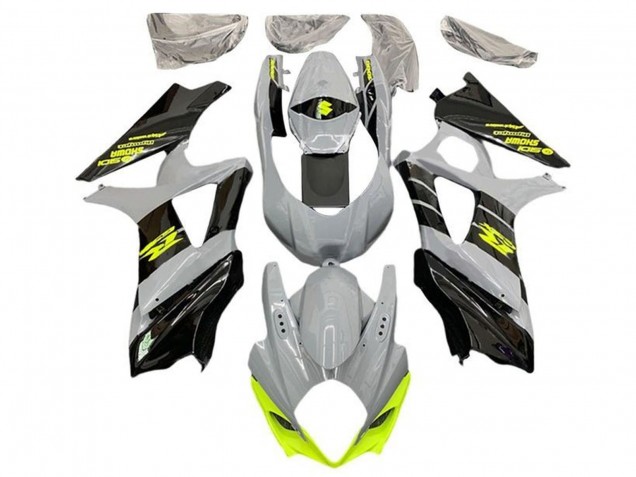 2005-2006 Suzuki GSXR 1000 Motorcycle Fairings - Grey Black Neon Yellow Canada for Sale