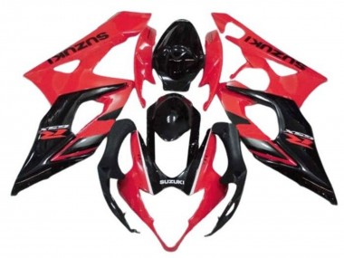 2005-2006 Suzuki GSXR 1000 Motorcycle Fairings - Red Glossy Black Stripe Canada for Sale