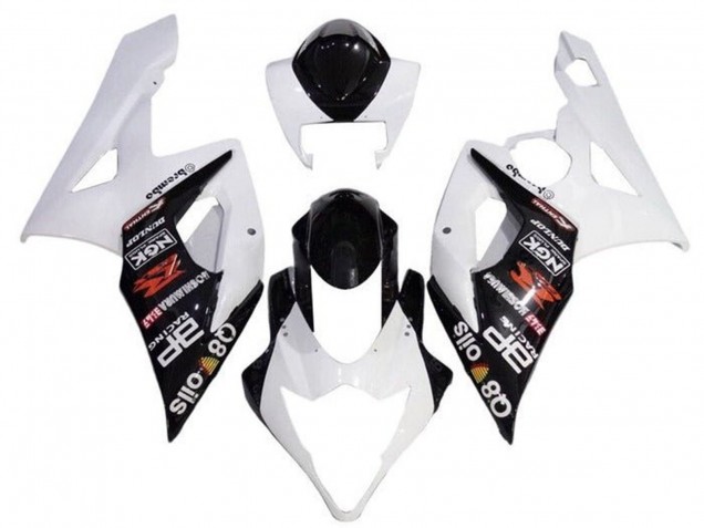 2005-2006 Suzuki GSXR 1000 Motorcycle Fairings - White Black Brembo Canada for Sale