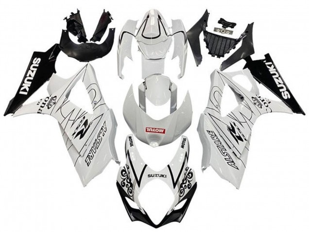 2005-2006 Suzuki GSXR 1000 Motorcycle Fairings - White Black Corona Motul Canada for Sale