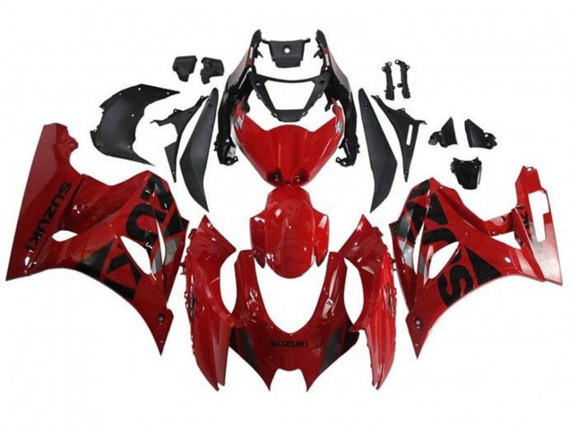 2017-2024 Suzuki GSXR1000 Motorcycle Fairings - Red Black Silver Canada for Sale
