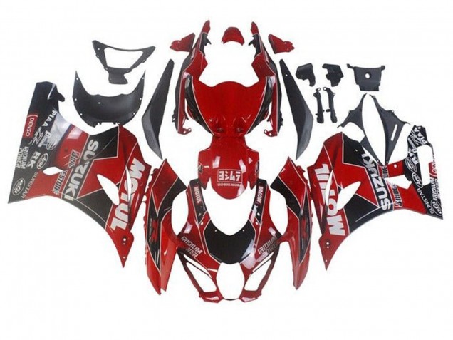 2017-2024 Suzuki GSXR1000 Motorcycle Fairings - Red White Black Motul Canada for Sale