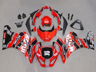 2017-2024 Suzuki GSXR1000 Motorcycle Fairings - Red White Black Motul 12 Canada for Sale