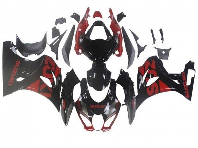 2017-2024 Suzuki GSXR1000 Motorcycle Fairings - Black Dark Red Canada for Sale