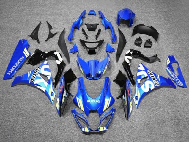 2017-2024 Suzuki GSXR1000 Motorcycle Fairings - Blue White Ecstar Canada for Sale