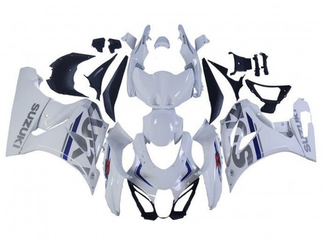 2017-2024 Suzuki GSXR1000 Motorcycle Fairings - White Silver Blue Canada for Sale