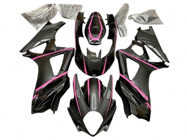 2007-2008 Suzuki GSXR 1000 Motorcycle Fairings - Matte Black Pink Canada for Sale