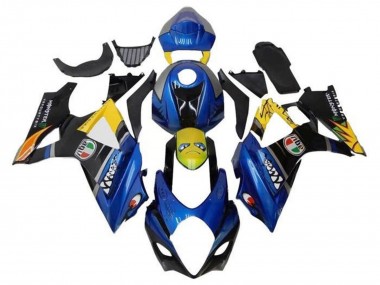 2007-2008 Suzuki GSXR 1000 Motorcycle Fairings - Blue Yellow Black Shark Canada for Sale