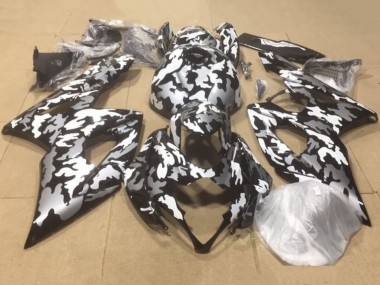 2007-2008 Suzuki GSXR 1000 Motorcycle Fairings - Black White Grey Camouflage Canada for Sale