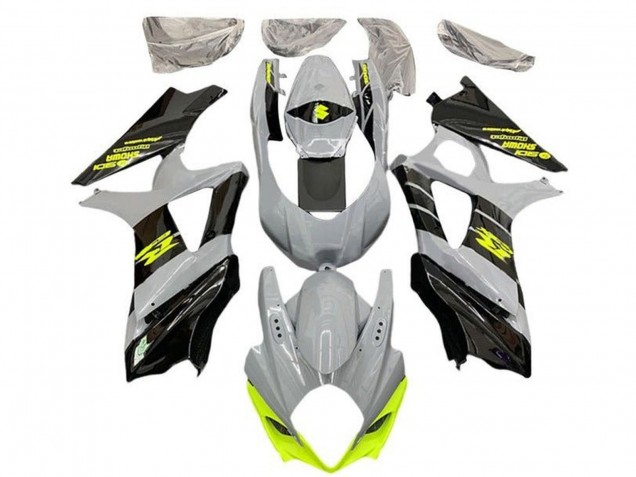 2007-2008 Suzuki GSXR 1000 Motorcycle Fairings - Nardo Grey Neon Yellow Black Canada for Sale