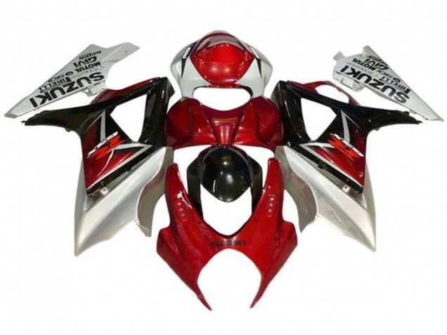2007-2008 Suzuki GSXR 1000 Motorcycle Fairings - Red Black Silver Canada for Sale
