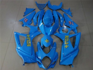 2007-2008 Suzuki GSXR 1000 Motorcycle Fairings - Blue Gold Rizla Canada for Sale