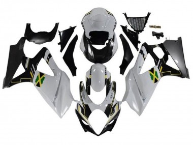 2007-2008 Suzuki GSXR 1000 Motorcycle Fairings - White Black Jamaica Canada for Sale