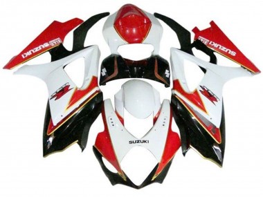 2007-2008 Suzuki GSXR 1000 Motorcycle Fairings - White Red Gold Black Canada for Sale