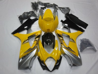 2007-2008 Suzuki GSXR 1000 Motorcycle Fairings - Yellow Silver Black Canada for Sale