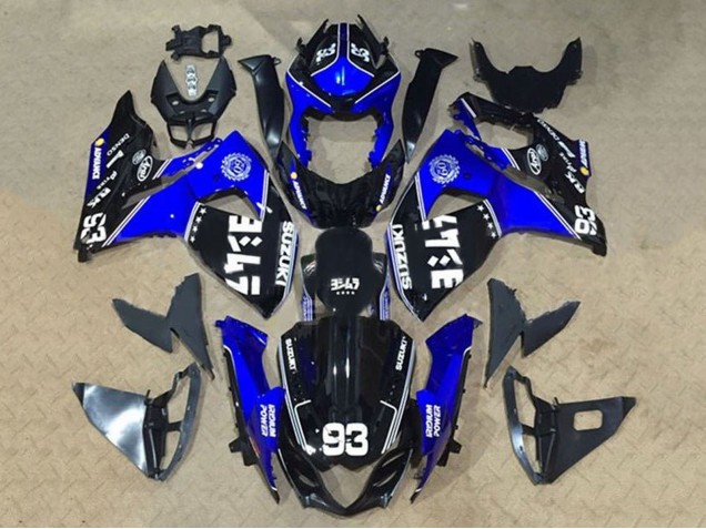 2009-2016 Suzuki GSXR 1000 Motorcycle Fairings - Black Blue White 93 Canada for Sale