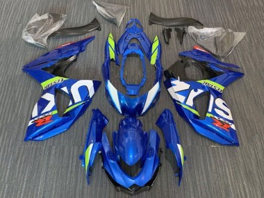 2009-2016 Suzuki GSXR 1000 Motorcycle Fairings - Blue Neon Green White Ecstar Canada for Sale