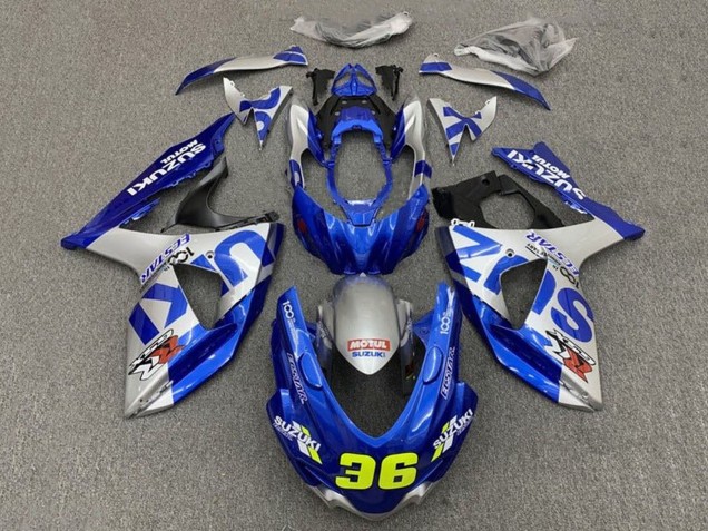 2009-2016 Suzuki GSXR 1000 Motorcycle Fairings - Blue Silver 36 Canada for Sale