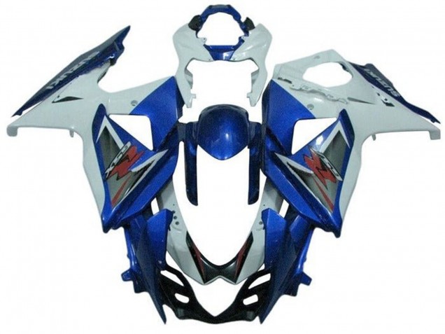2009-2016 Suzuki GSXR 1000 Bike Fairings - White Blue Silver Canada for Sale
