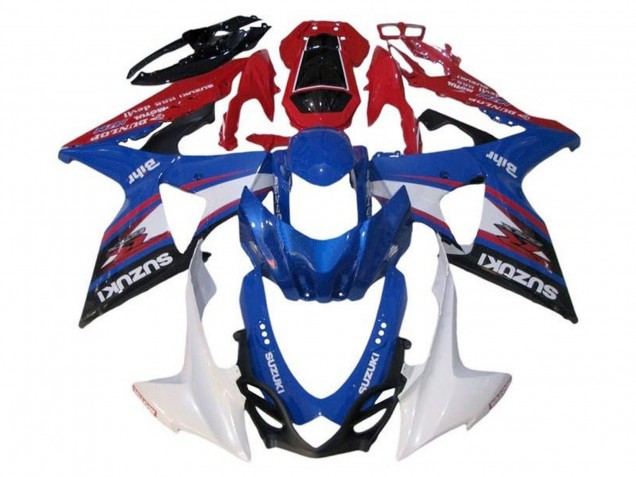 2009-2016 Suzuki GSXR 1000 Motorcycle Fairings - Blue White Red Black Stripe Canada for Sale