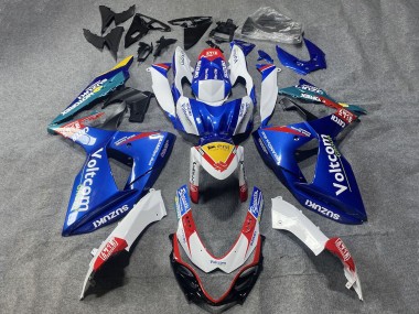 2009-2016 Suzuki GSXR 1000 Motorcycle Fairings - White Blue Red Yellow Voltcom Canada for Sale