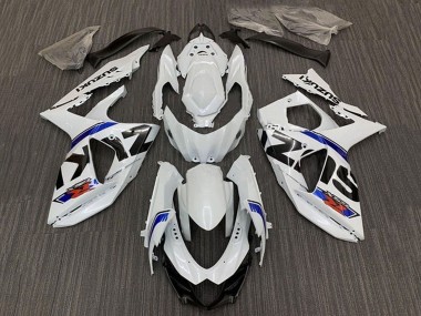 2009-2016 Suzuki GSXR 1000 Bike Fairings - White Blue Stripe Canada for Sale