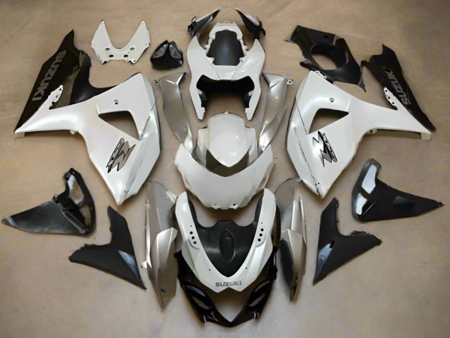 2009-2016 Suzuki GSXR 1000 Motorcycle Fairings - Pearl White Silver Matte Black Canada for Sale