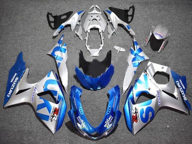 2009-2016 Suzuki GSXR 1000 Motorcycle Fairings - Silver Blue Canada for Sale