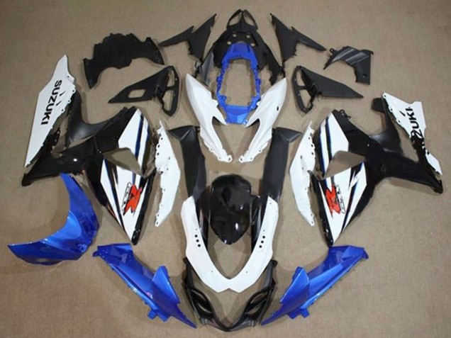 2009-2016 Suzuki GSXR 1000 Motorcycle Fairings Kit - White Blue Black Canada for Sale