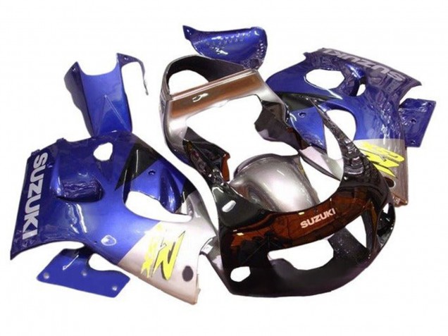 1996-2000 Suzuki GSXR 600 / GSXR 750 Motorcycle Fairings - Blue Silver Black Canada for Sale