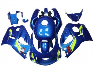 1996-2000 Suzuki GSXR 600 / GSXR 750 Motorcycle Fairings - Blue Yellow White Canada for Sale