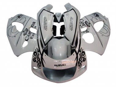 1996-2000 Suzuki GSXR 600 / GSXR 750 Motorcycle Fairings - White Black Corona Extra Canada for Sale