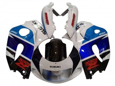 1996-2000 Suzuki GSXR 600 / GSXR 750 Motorcycle Fairings - White Black Double Blue Red Canada for Sale