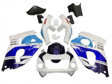 1996-2000 Suzuki GSXR 600 / GSXR 750 Motorcycle Fairings - White Triple Blue Canada for Sale