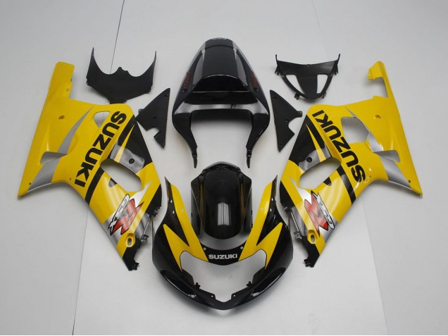 2001-2003 Suzuki GSXR 600 / GSXR 750 Motorcycle Fairing - Yellow Silver Glossy Black Canada for Sale