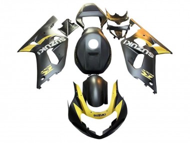 2001-2003 Suzuki GSXR 600 / GSXR 750 Motorcycle Fairings - Matte Black Yellow Canada for Sale