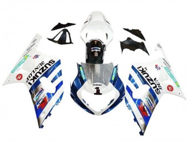 2001-2003 Suzuki GSXR 600 / GSXR 750 Motorcycle Fairings - White Blue Stripe Red Black Canada for Sale