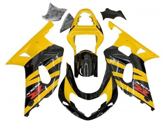 2001-2003 Suzuki GSXR 600 / GSXR 750 Motorcycle Fairings - Yellow Black Stripe Red Canada for Sale