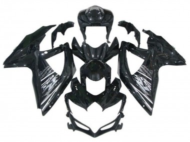 2008-2010 Suzuki GSXR 600 / GSXR 750 Motorcycle Fairings - Glossy Black Grey Canada for Sale