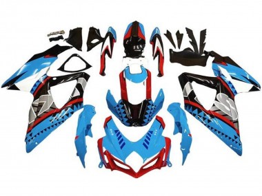 2008-2010 Suzuki GSXR 600 / GSXR 750 Motorcycle Fairings - Blue Red Black Shape Canada for Sale