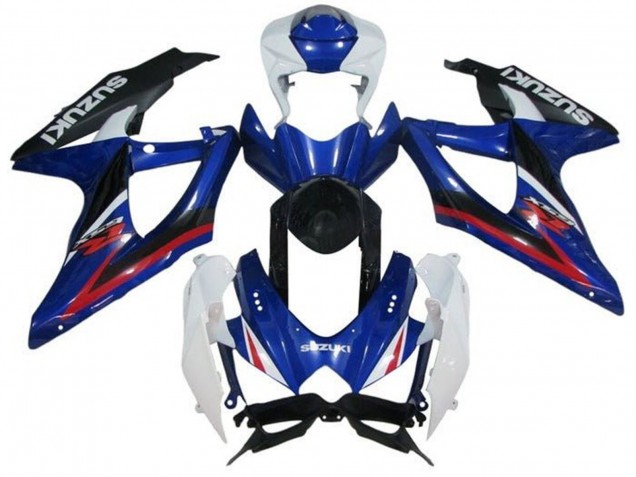 2008-2010 Suzuki GSXR 600 / GSXR 750 Motorcycle Fairings - White Blue Red Black Canada for Sale