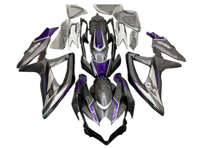 2008-2010 Suzuki GSXR 600 / GSXR 750 Motorcycle Fairings - Silver Grey Purple Canada for Sale