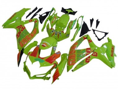 2008-2010 Suzuki GSXR 600 / GSXR 750 Motorcycle Fairings - Green Orange Rossi Canada for Sale