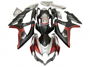 2008-2010 Suzuki GSXR 600 / GSXR 750 Motorcycle Fairings - Silver Red Matte Black Canada for Sale