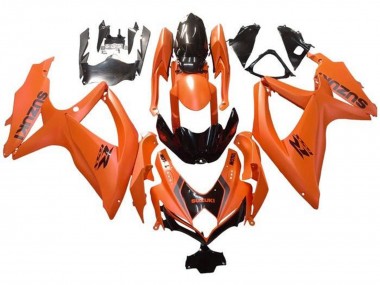 2008-2010 Suzuki GSXR 600 / GSXR 750 Motorcycle Fairings - Orange Glossy Black with Decal Canada for Sale
