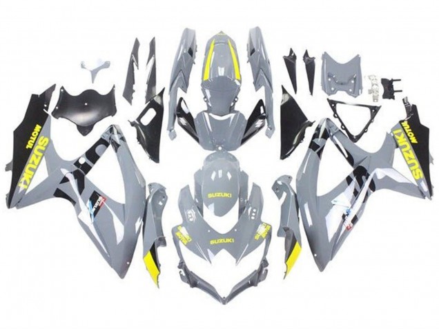 2008-2010 Suzuki GSXR 600 / GSXR 750 Motorcycle Fairings - Nardo Grey Yellow Black Canada for Sale