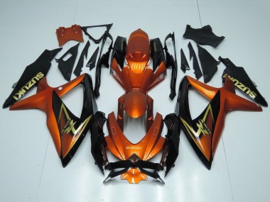 2008-2010 Suzuki GSXR 600 / GSXR 750 Motorcycle Fairings - Orange Gold Black Canada for Sale